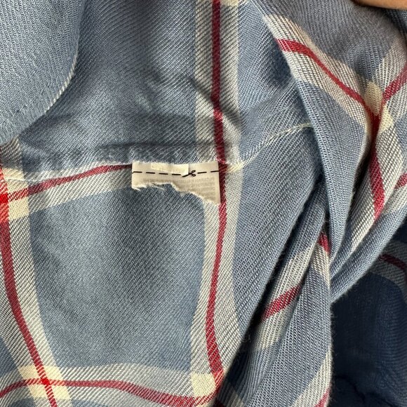 Banana Republic Blouse Womens Small Dillon Classic Fit Blue Button Up Cuffs - Picture 5 of 8